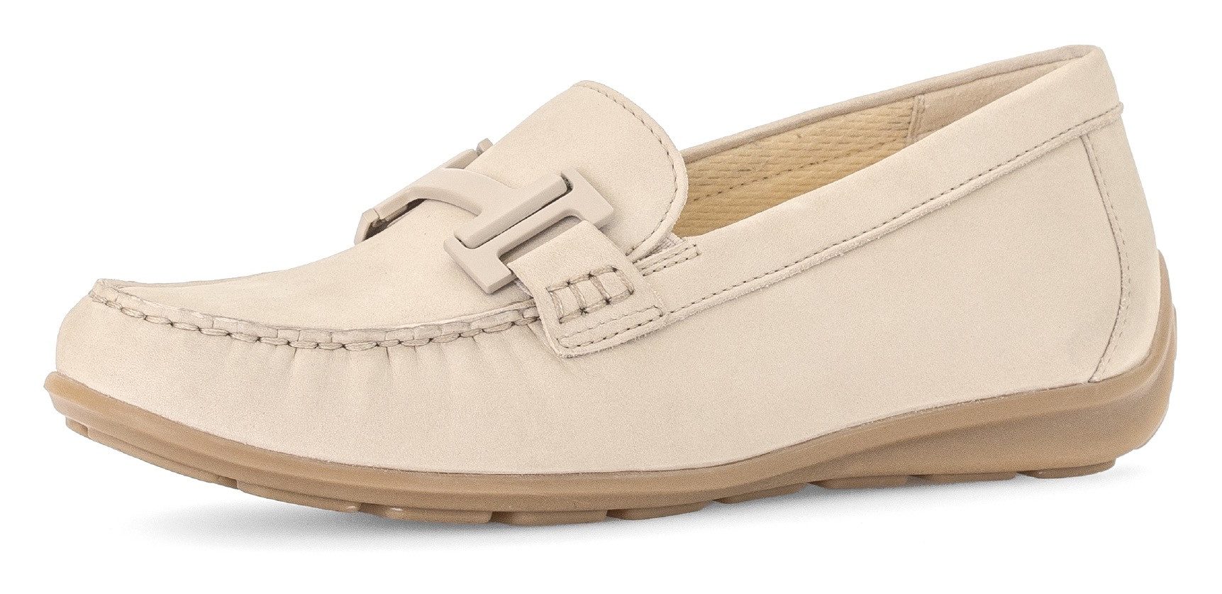 Gabor FLORENZ Mokassin, Komfortschuh, Bequemschuh, Slipper (beige)
