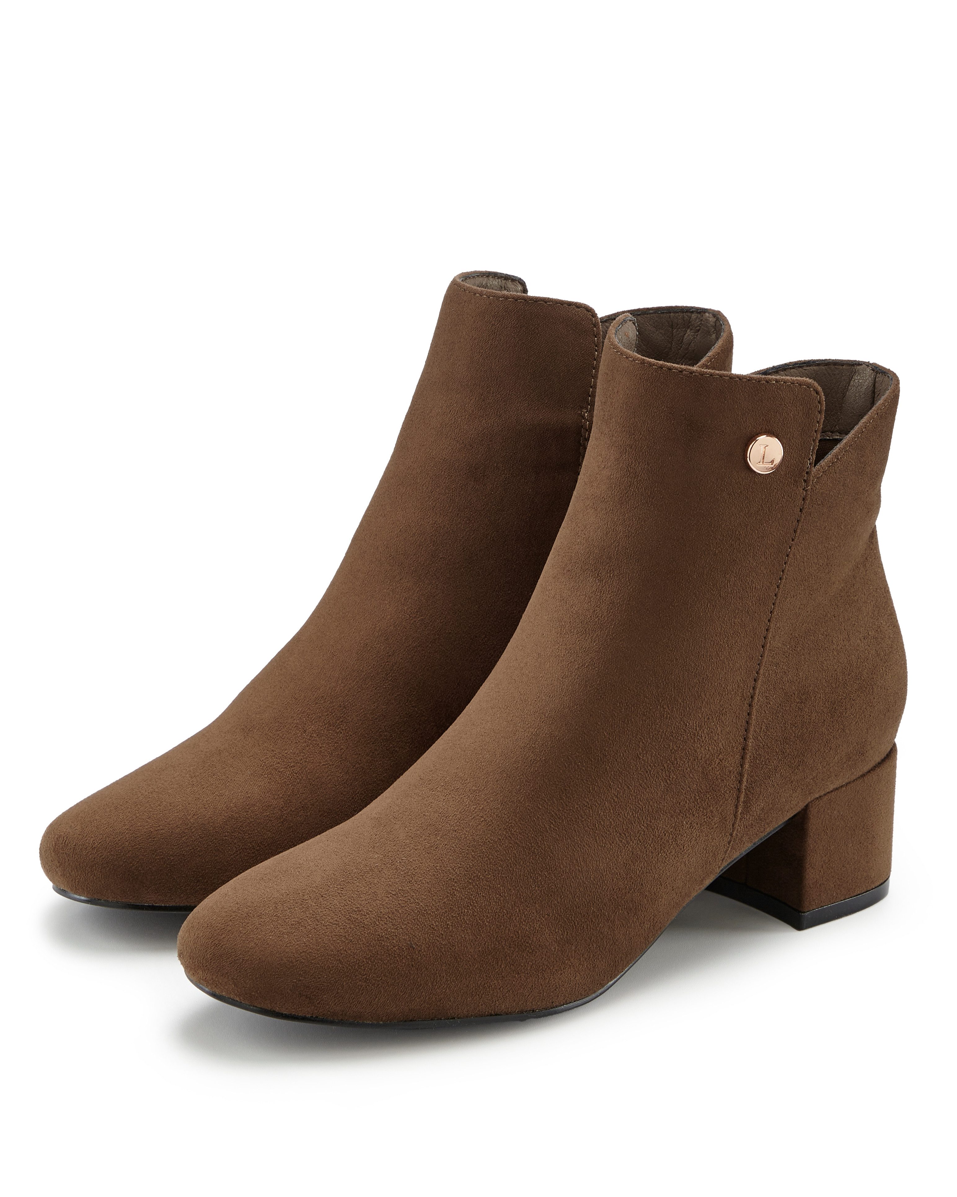 LASCANA Stiefelette mit bequemen Blockabsatz, Ankle (braun)