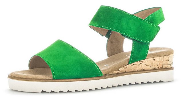Gabor GENUA Sandalette mit kleinem Stretcheinsatz, Weite G (grün)