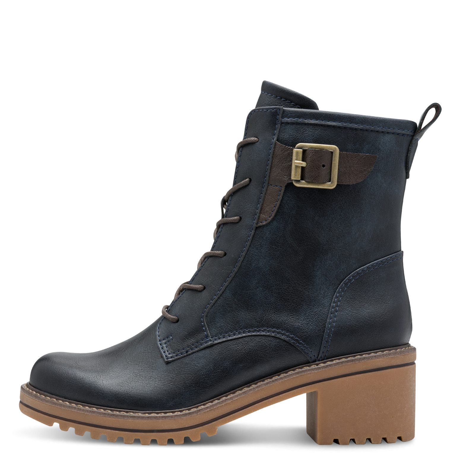 MARCO TOZZI Winterboots, Blockabsatz, Schnürboots, Stiefelette (blau)
