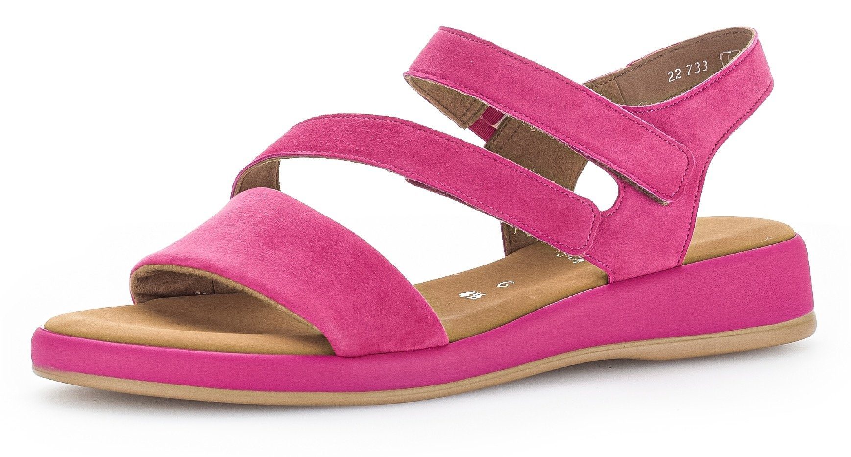 Gabor RHODOS Sandalette, Sommerschuh, Sandale, Keilabsatz, (rosa)