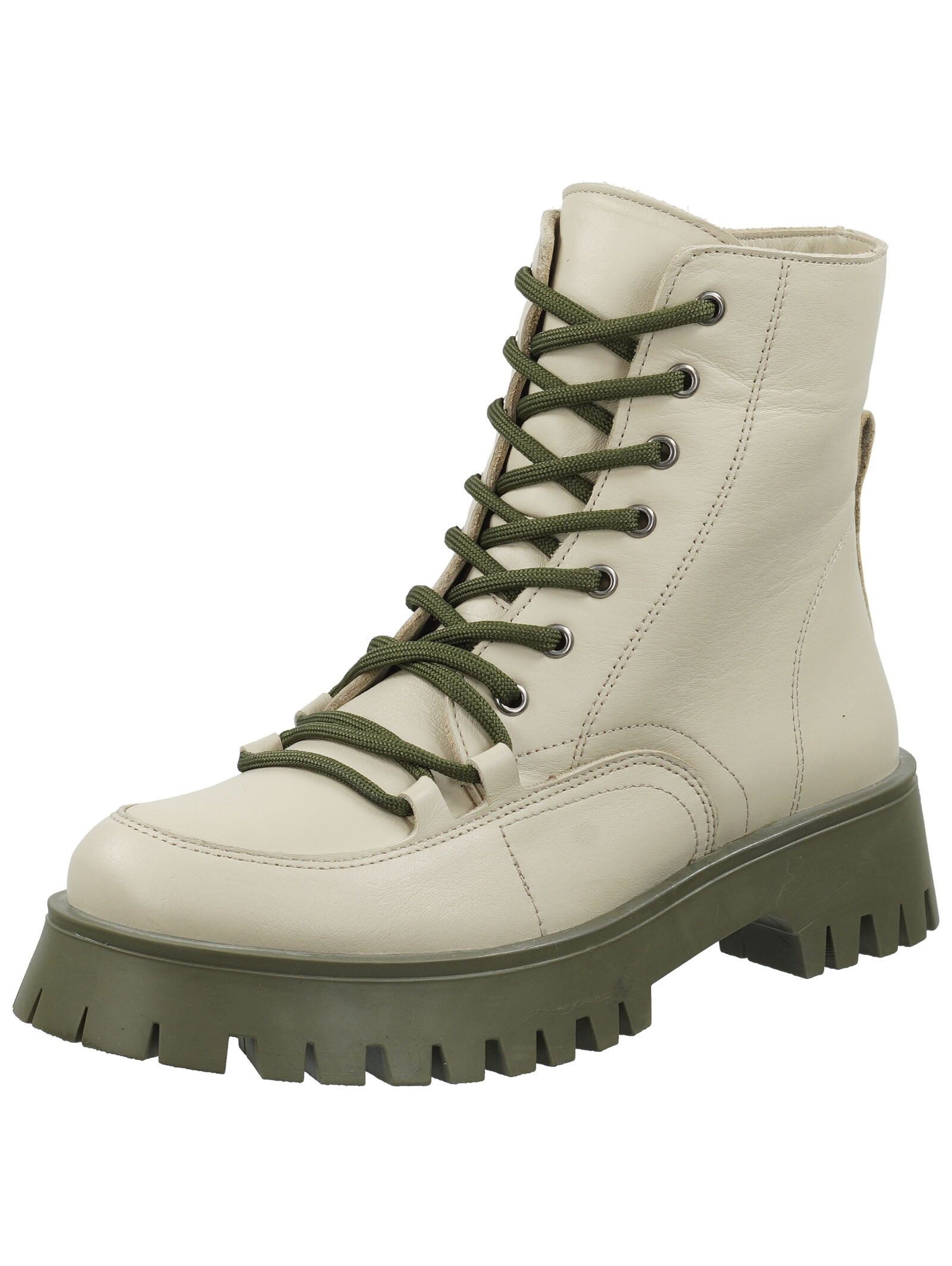 ILC ILC Stiefelette Leder Schnürstiefelette (beige)