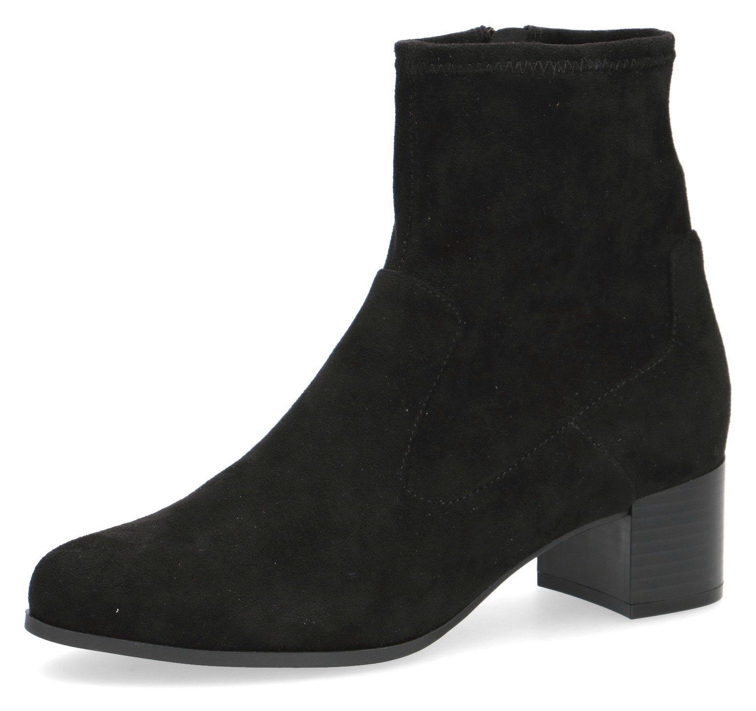 Caprice Stiefelette, Blockabsatz, Businessschuh mit praktischem (schwarz)