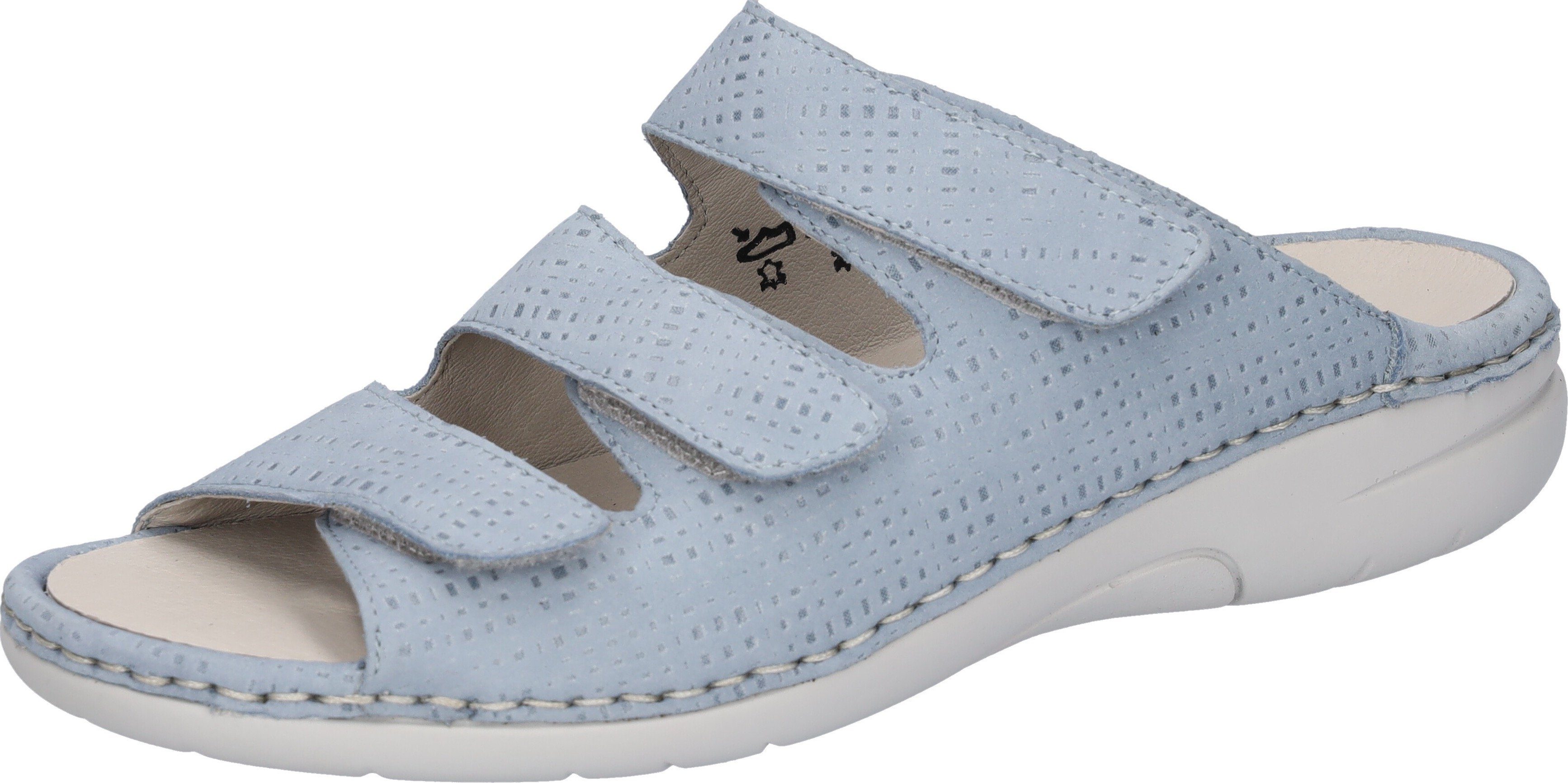 Waldläufer Gunna Pantolette, Keilabsatz, Sommerschuh, Schlappen (blau)