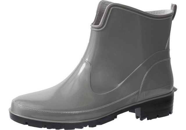 Ladeheid wasserdichte Stiefeletten LA-930 kurze Gummistiefel Damen Boots perfekte Regenschuhe als Urlaub Zubehör (Grau)