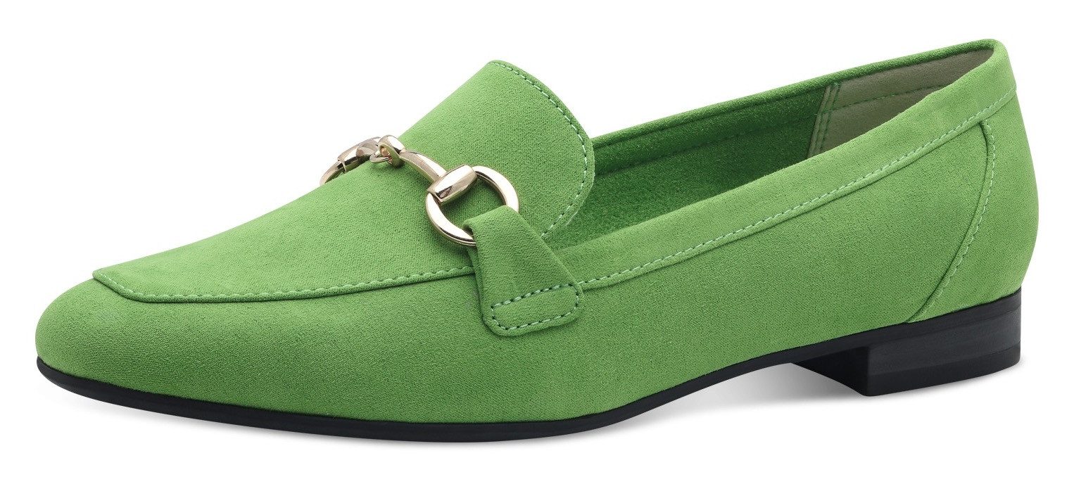 MARCO TOZZI Slipper, Blockabsatz, Loafer, Businessschuh (grün)