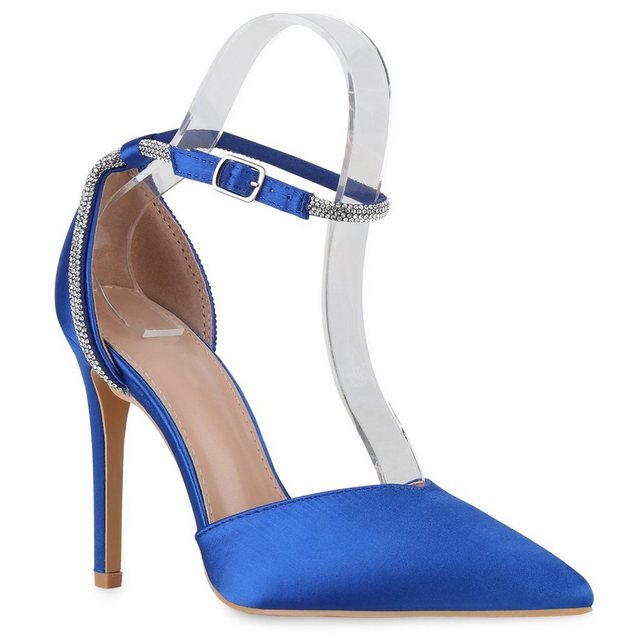 VAN HILL 840041 High-Heel-Pumps Bequeme Schuhe (Blau)