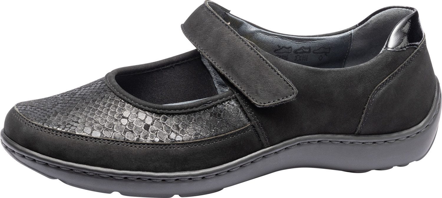 Waldläufer HENNI Riemchenballerina, Halbschuh, Komfortschuh, Klettschuh (schwarz)
