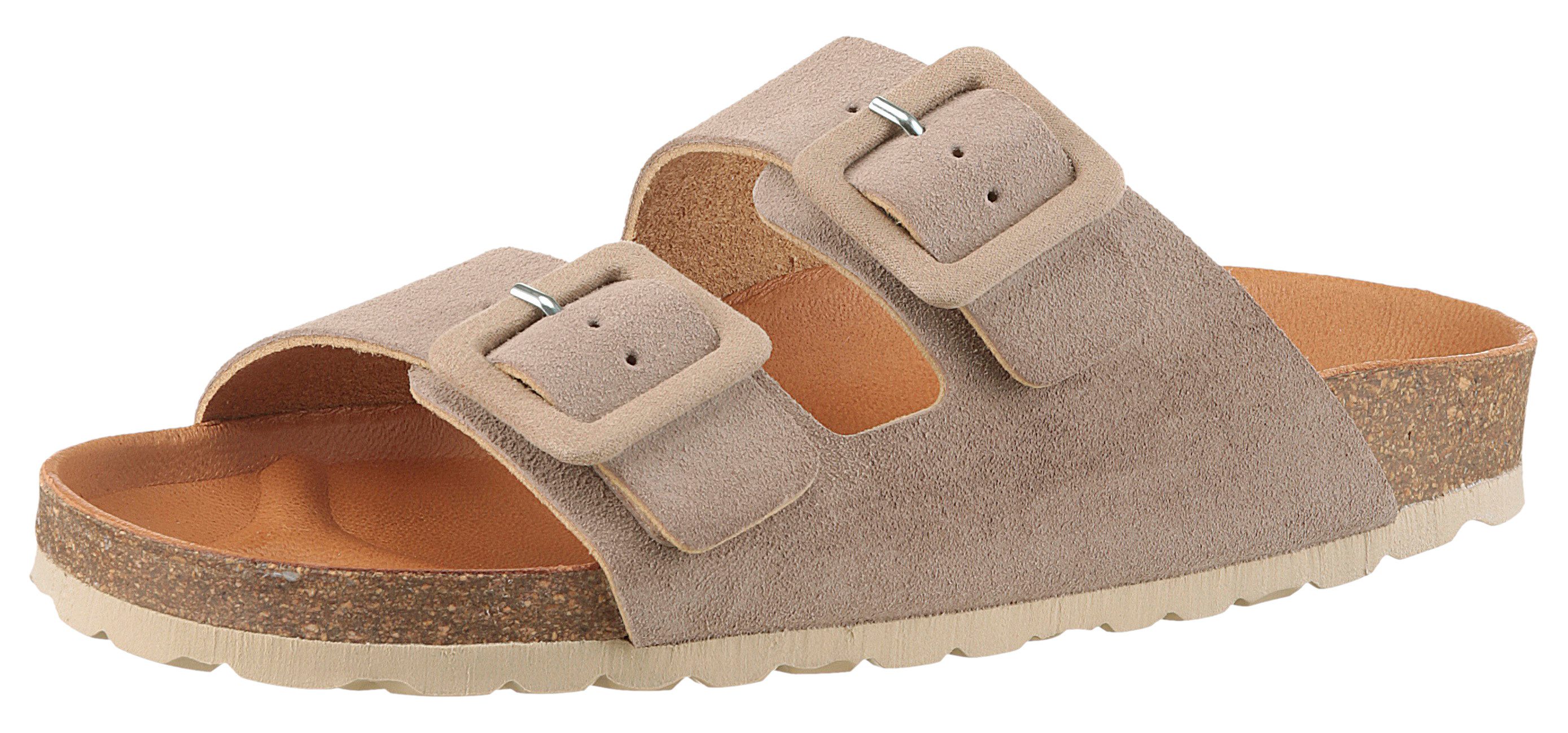 VERBENAS Randell Velour Pantolette, Sommerschuh, Schlappen, (braun)