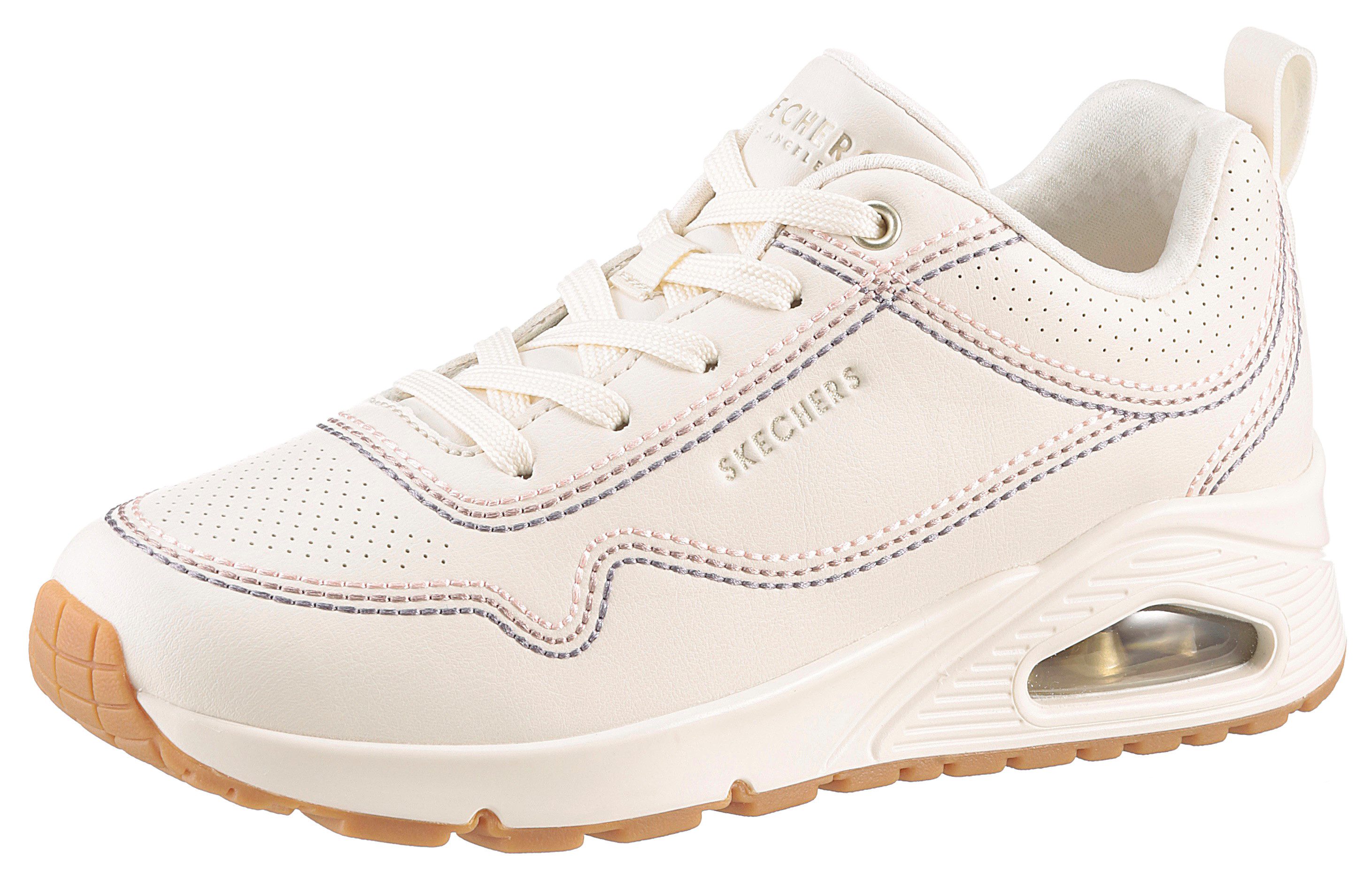Skechers UNO-LUXURIOUS STITCHES Sneaker, Keilsneaker, Plateausneaker (beige)