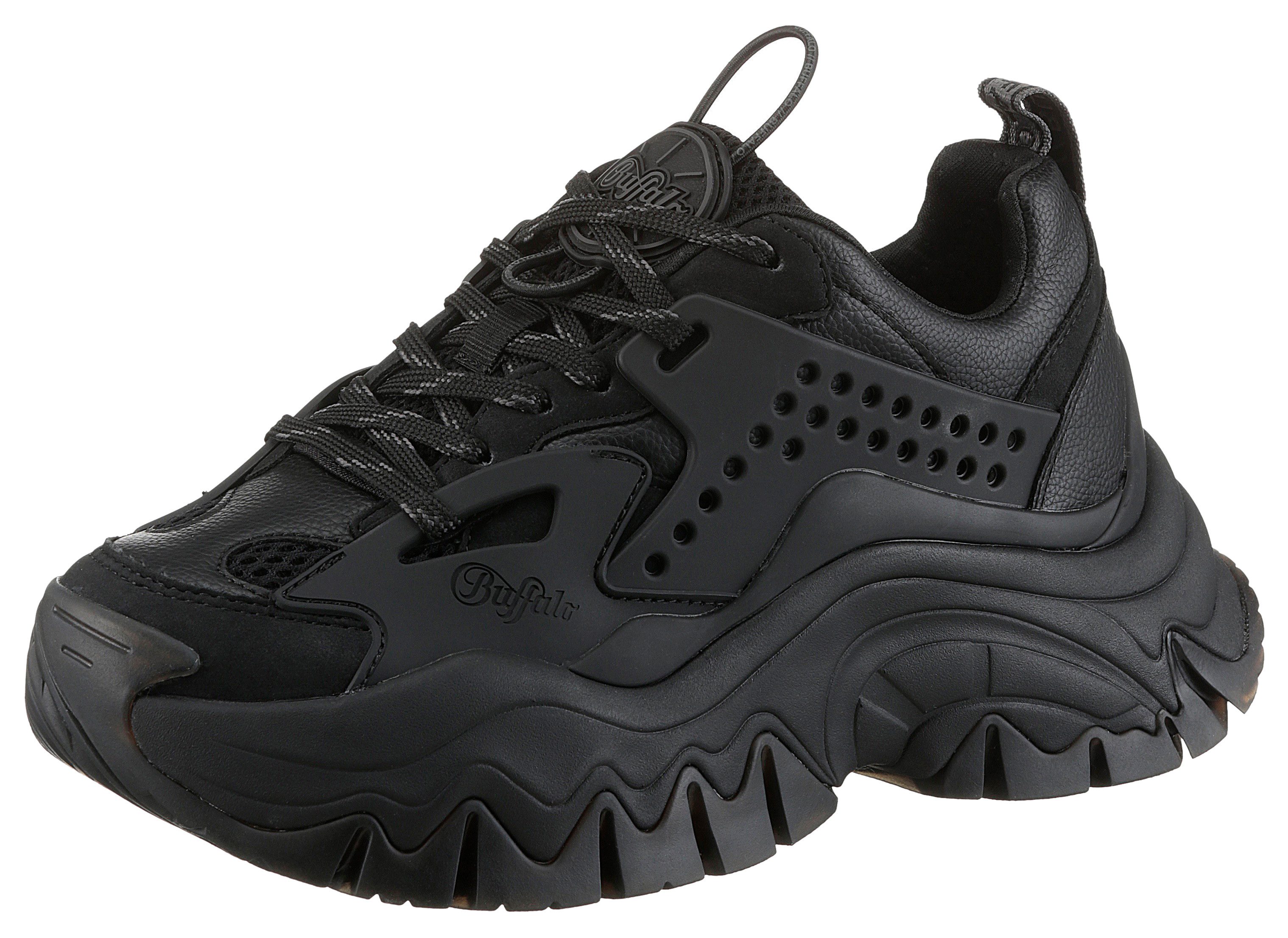 Buffalo TRAIL ONE Plateausneaker, Schnürschuh, Chunky (schwarz)