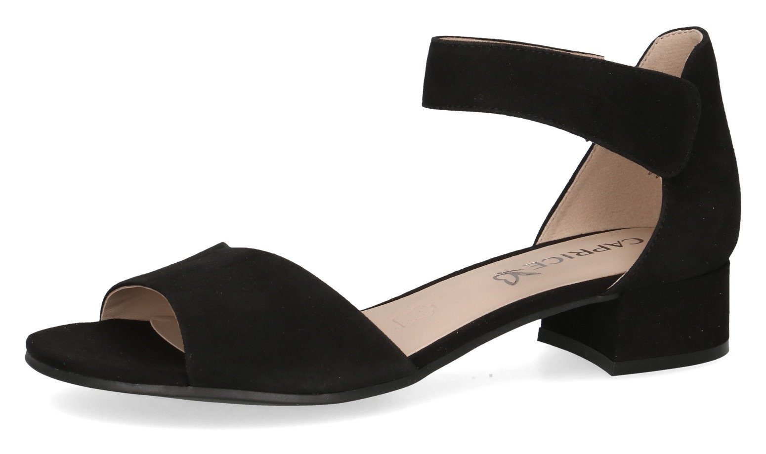 Caprice Sandalette, Blockabsatz, Sommerschuh, Sandale mit (schwarz)
