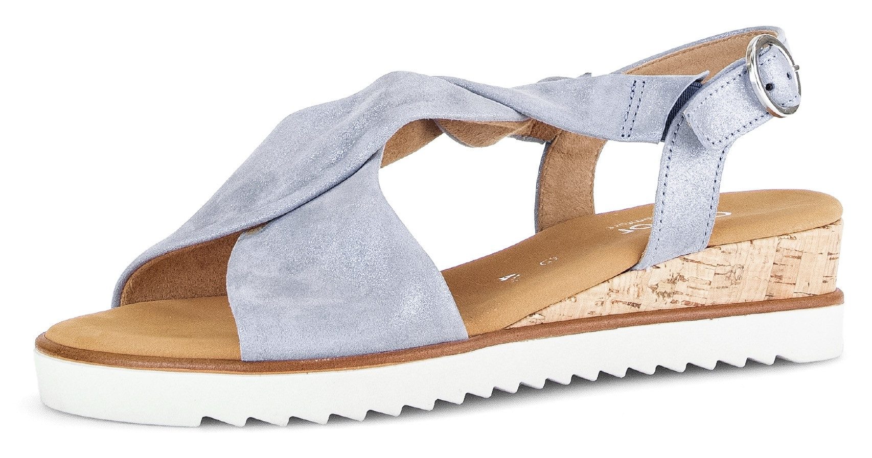 Gabor GENUA Sandalette, Sommerschuh, Sandale, Keilabsatz, (blau)