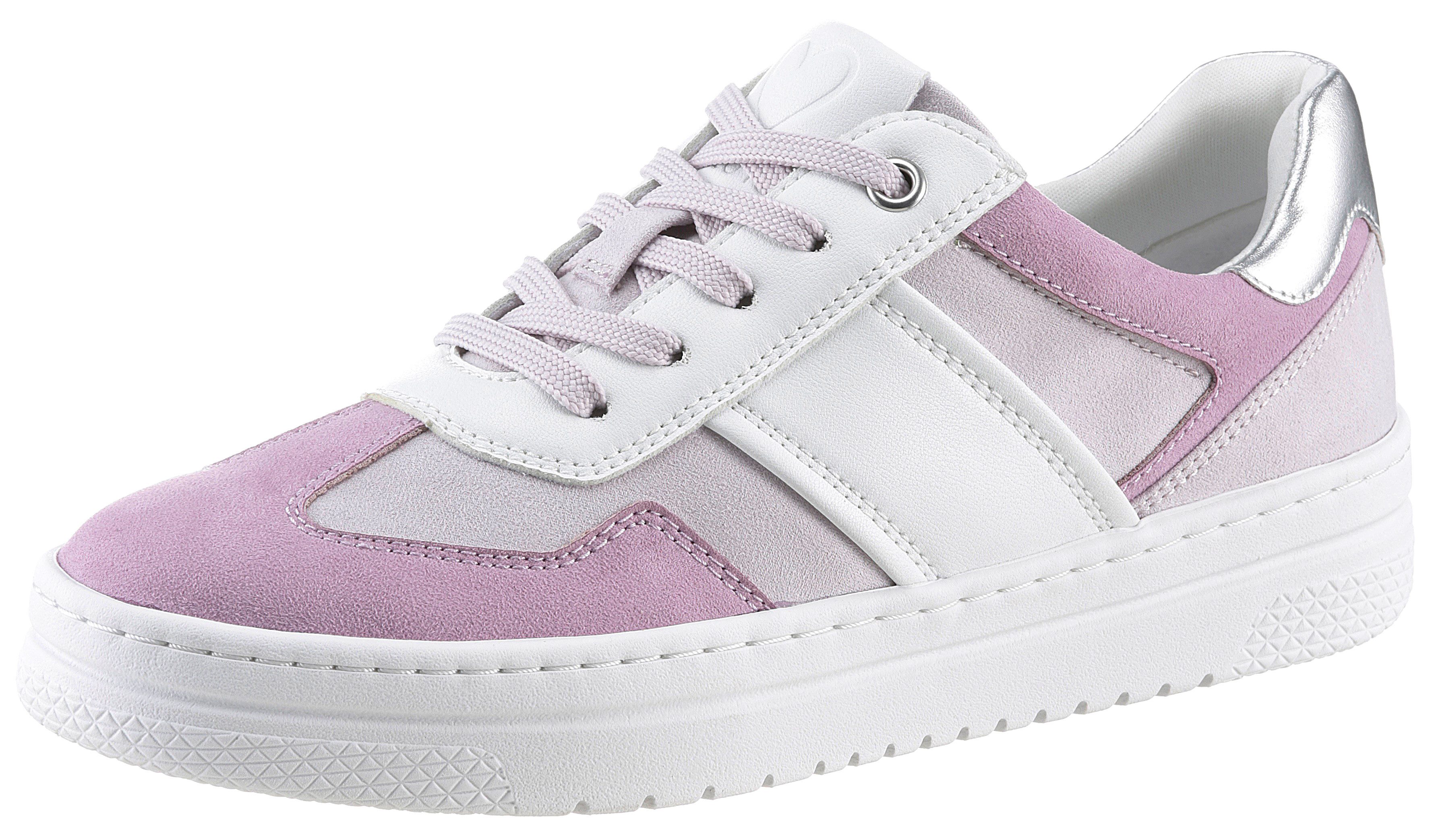 MARCO TOZZI Plateausneaker, Freizeitschuh, Halbschuh, Schnürschuh (lila)