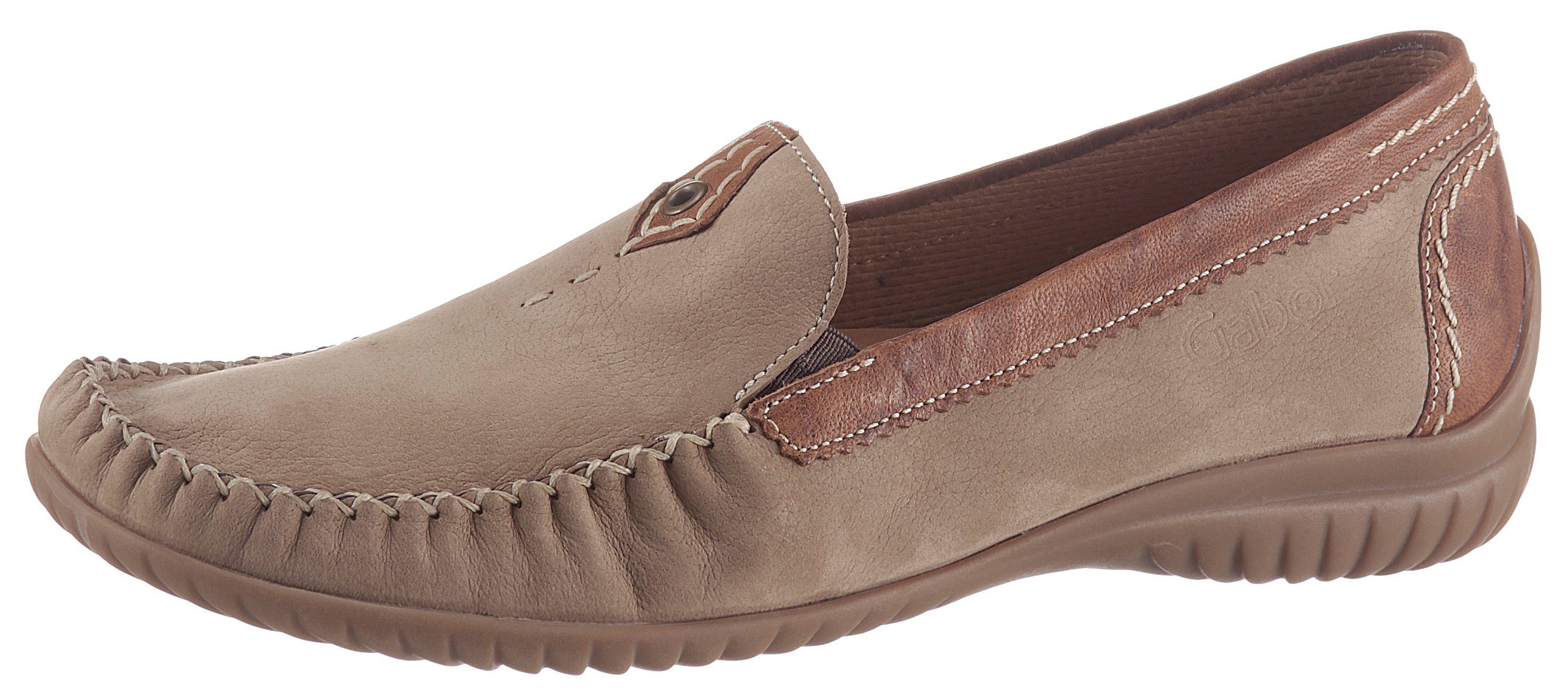 Gabor FLORENZ Mokassin, Slipper, Schlupfschuh, Bequmschuh (beige)