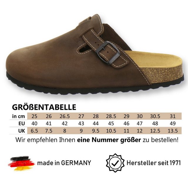 AFS-Schuhe »3900« Hausschuh für Herren aus hochwertigem Leder, Made in Germany (tabak Nubuk)