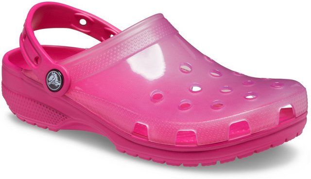 Crocs »Classic Translucent Clog« Clog mit transparentem Obermaterial (pink)