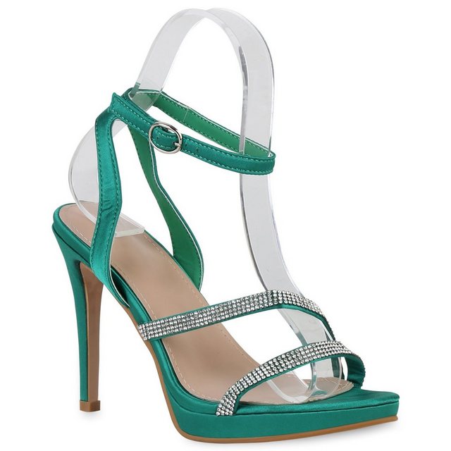 VAN HILL »840011« High-Heel-Sandalette Bequeme Schuhe (grün)
