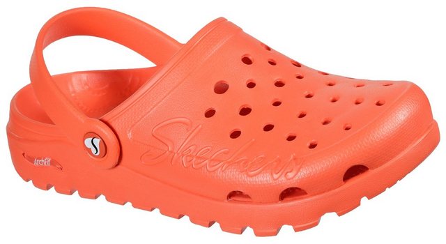 Skechers »ARCH FIT FOOTSTEPS PURE JOY« Clog mit vorgeformter Innensohle (orange)