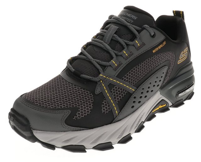 Skechers MAX PROTECT Sneaker (BKCC - Black Leather-Synthetic Mesh-Charcoal Trim / Schwarz)