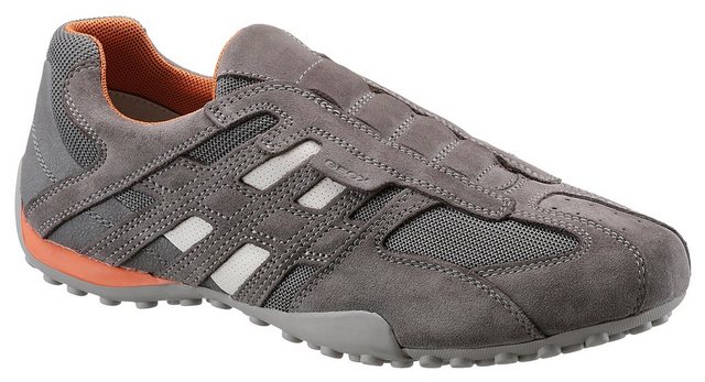 Geox »UOMO SNAKE« Slip-On Sneaker mit modischen Ziernähten und mit Geox Spezial Membrane (grau)