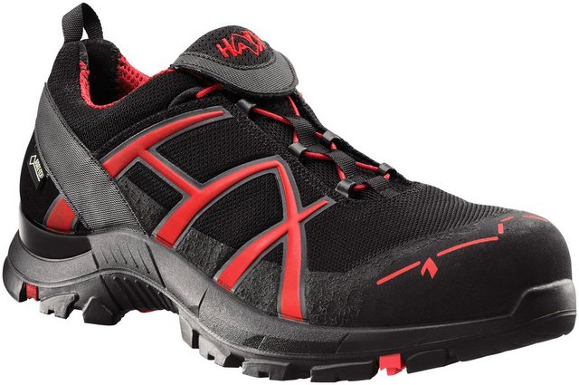 haix »Sneaker Safety 40 Low« Sicherheitsschuh S3, mit Gore Tex Membran (rot-schwarz)