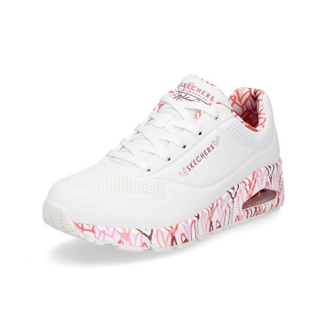 Skechers »Skechers JGoldcrown Uno Damen Sneaker weiß pink« Sneaker (weiß)
