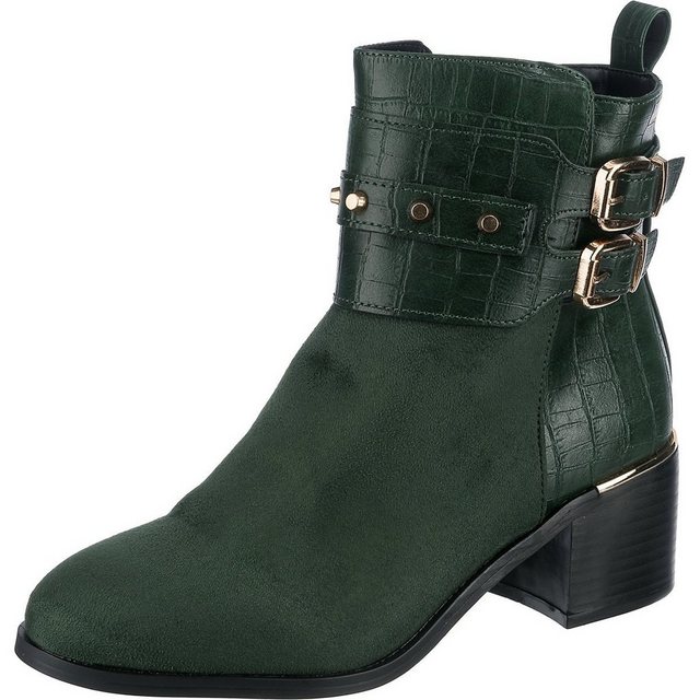 Lynfield »Fashion Snake Buckle Boot Klassische Stiefeletten« Stiefelette (grün)