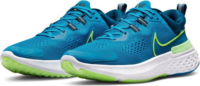 Nike »REACT MILER 2« Laufschuh (aquablau-lime)