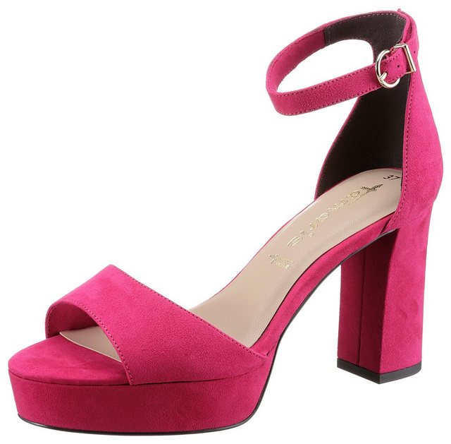 Tamaris High-Heel-Sandalette mit verstellbarem Riemchen (rosa)
