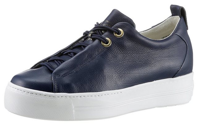 Paul Green Slip-On Sneaker mit praktischer Gummizugschnürung (dunkelblau-goldfarben)