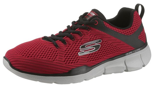 Skechers »Equalizer 3.0« Sneaker mit Air-Cooled Memory Foam (rot-schwarz)