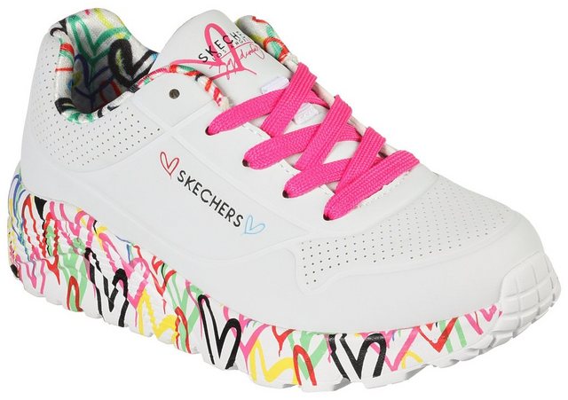 Skechers Kids »UNO LITE« Sneaker mit bedruckter Sohle (weiß)