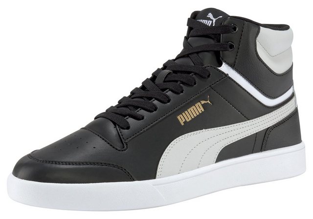 PUMA »Puma Shuffle Mid« Sneaker (schwarz-weiß-goldfarben)