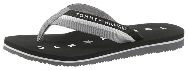 Tommy Hilfiger »Mellie 13« Zehentrenner mit Logo ausf der Laufsohle (schwarz-weiß)