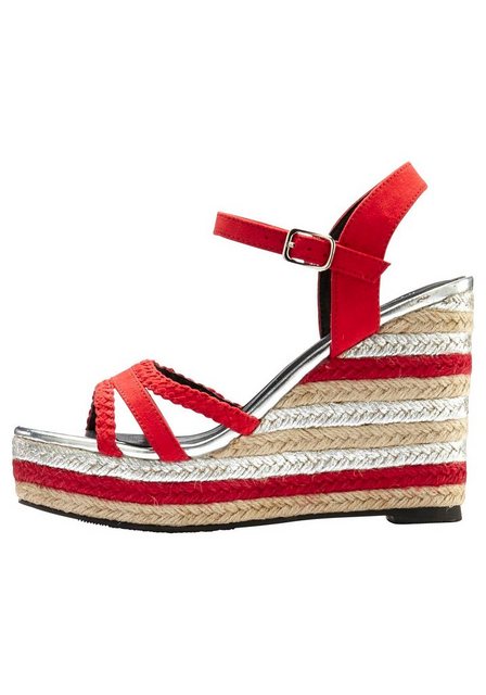 LASCANA High-Heel-Sandalette mit Keilabsatz (rot)