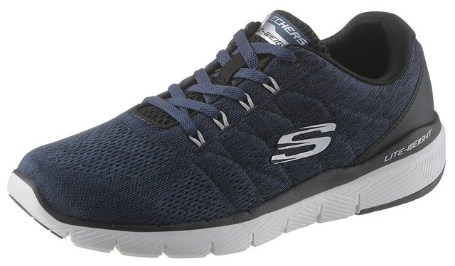 Skechers »Flex Advantage 3.0« Sneaker mit gepolstertem Schaftrand (blau-schwarz)