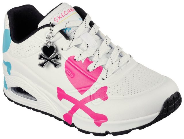 Skechers »UNO -« Sneaker mit trendigen Neon-Print (weiß)