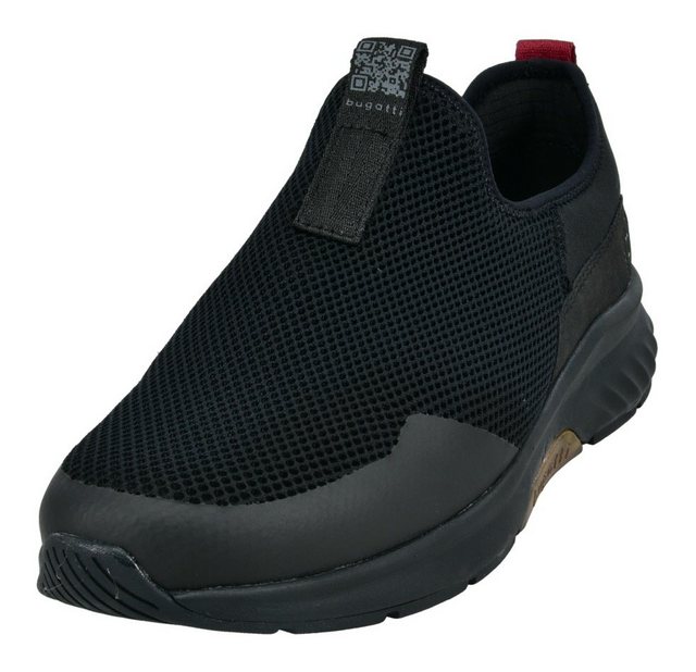 bugatti Slip-On Sneaker im Materialmix (schwarz)