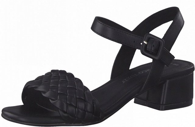 MARCO TOZZI Sandalette mit geflochtener Bandage (schwarz)