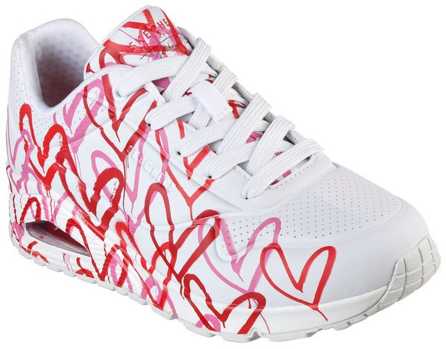 Skechers »UNO-SPREAD THE LOVE« Wedgesneaker mit auffälligem Graffiti-Print (weiß-rot)