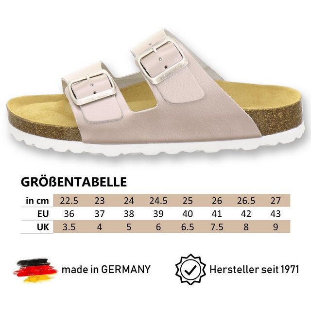 AFS-Schuhe »2100« Pantolette für Damen aus Leder mit Fussbett, Made in Germany (rose Lackleder)