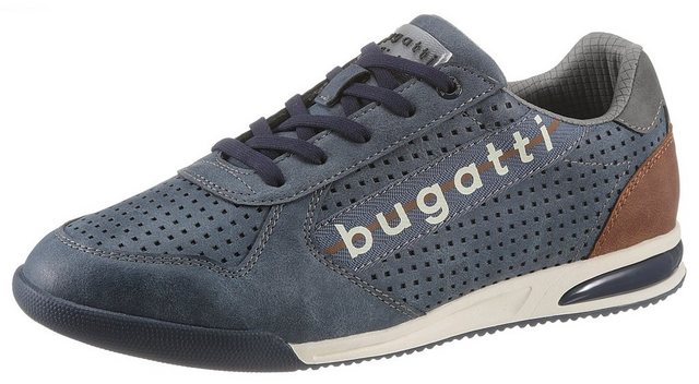 bugatti »TREVOR« Sneaker mit angedeutetem Lochmuster (blau)