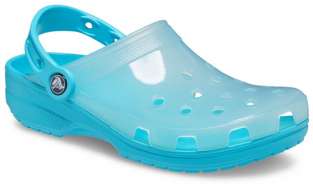 Crocs »Classic Translucent Clog« Clog mit transparentem Obermaterial (hellblau)