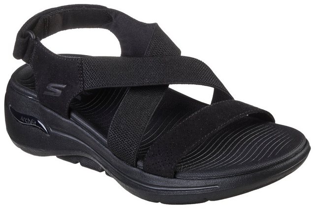 Skechers »GO WALK ARCH FIT TREASURED« Sandale mit vorgeformter Arch Fit-Innensohle (schwarz)