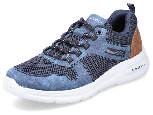 Rieker Slip-On Sneaker im Materialmix (blau)