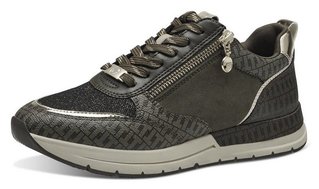 Tamaris Sneaker mit trendigen Metallic-Details (olivgrün kombiniert)