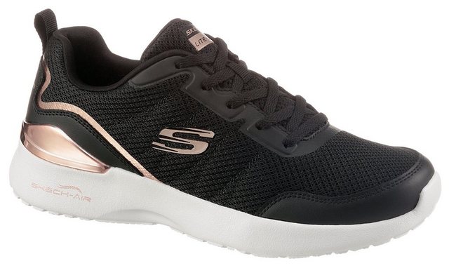 Skechers »SKECH-AIR DYNAMIGHT« Sneaker mit Metallic-Details (schwarz-rosé)