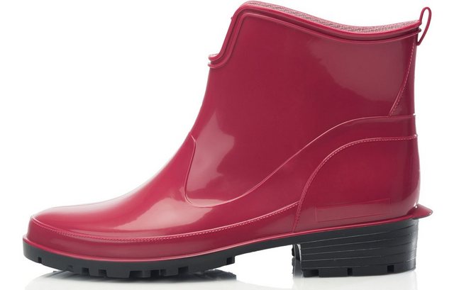 Ladeheid wasserdichte Stiefeletten LA-930 kurze Gummistiefel Damen Boots perfekte Regenschuhe als Urlaub Zubehör (Rosa)