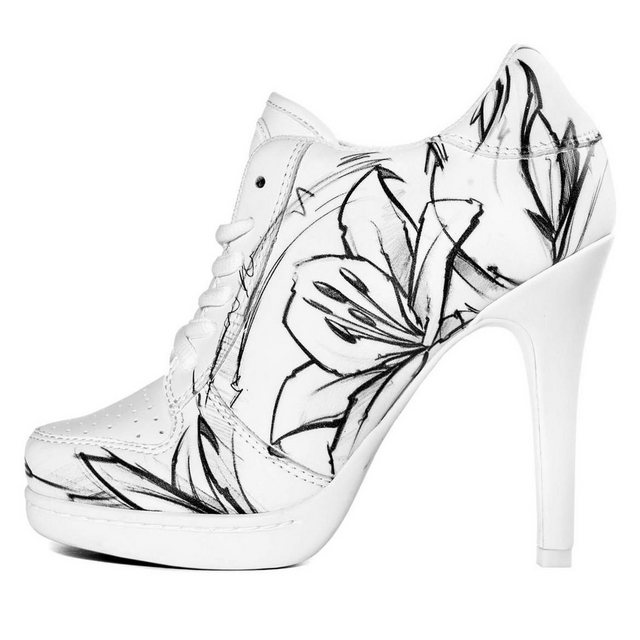 Missy Rockz »SKETCH IT No. 3 just white« High-Heel-Stiefelette Absatzhöhe: 10,5 cm (weiß)